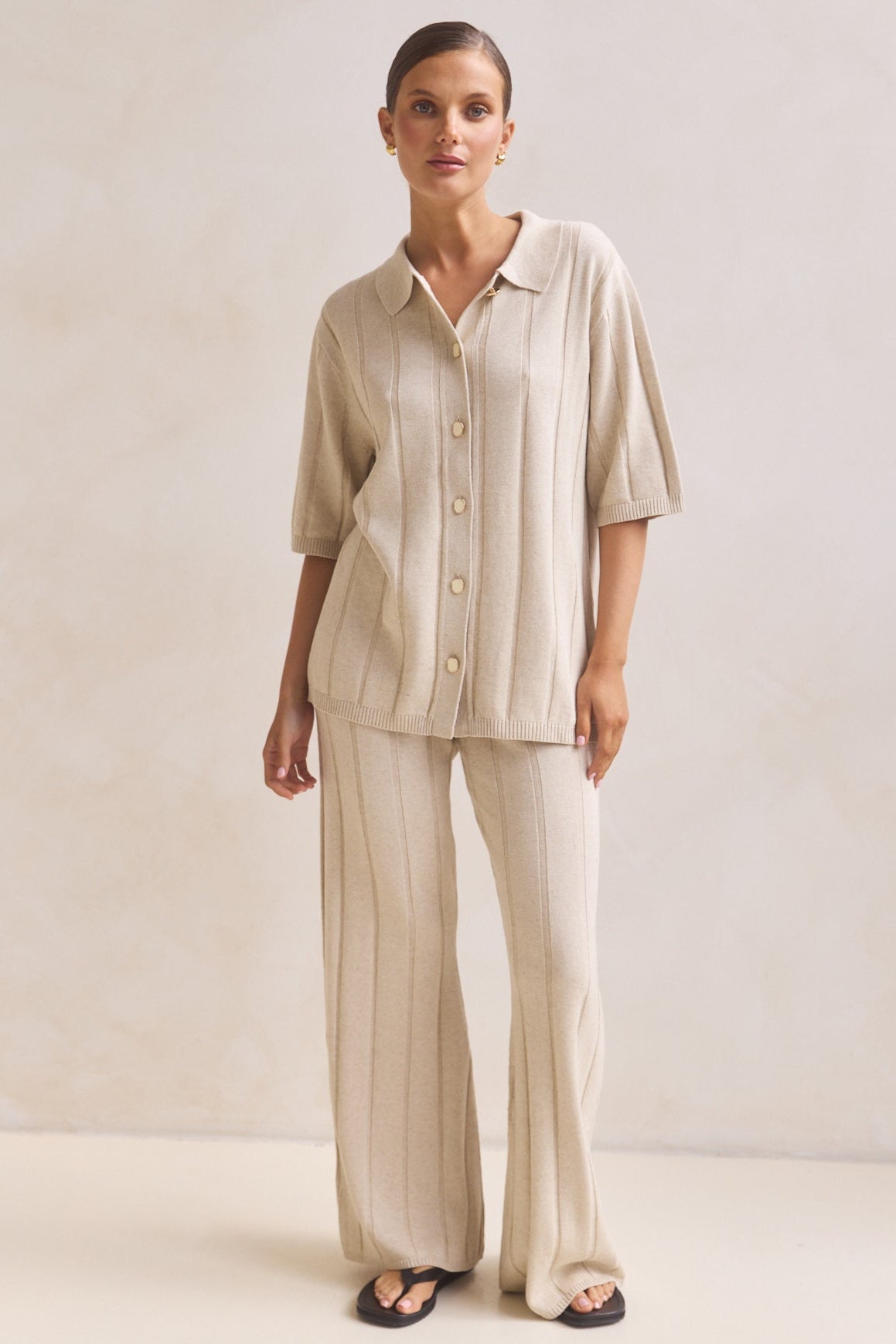 Solace Knit Top (Oat)