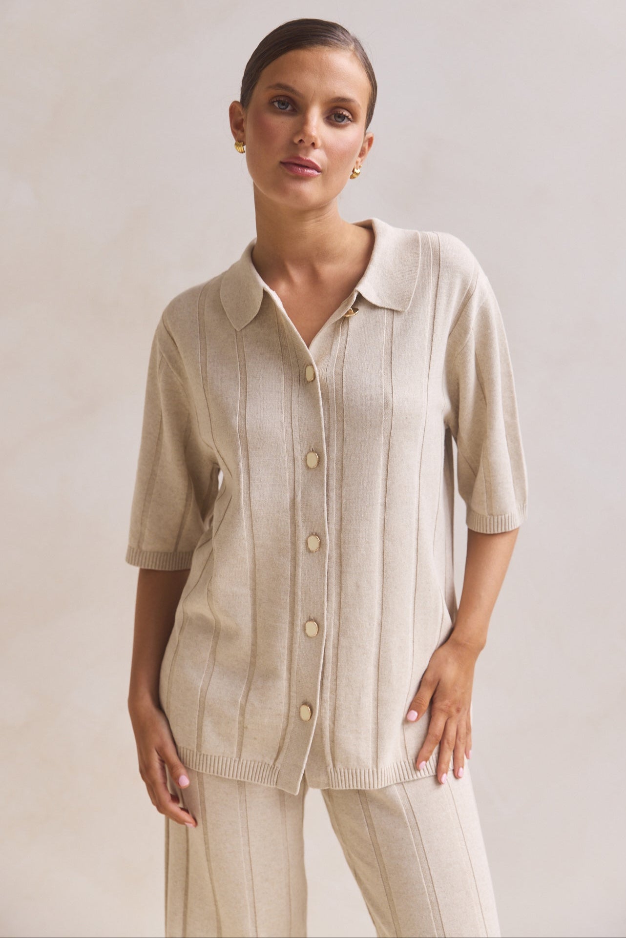 Solace Knit Top (Oat)