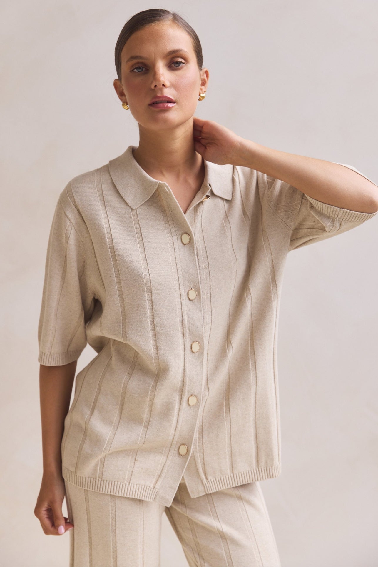 Solace Knit Top (Oat)