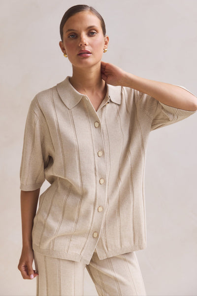 Solace Knit Top (Oat)
