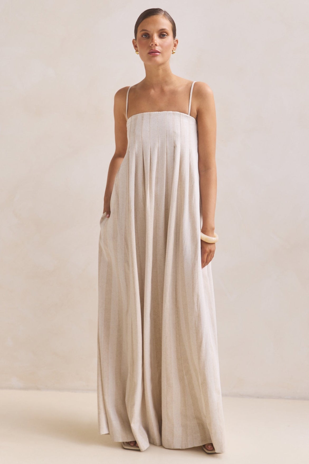 Ariana Maxi Dress (Beige)
