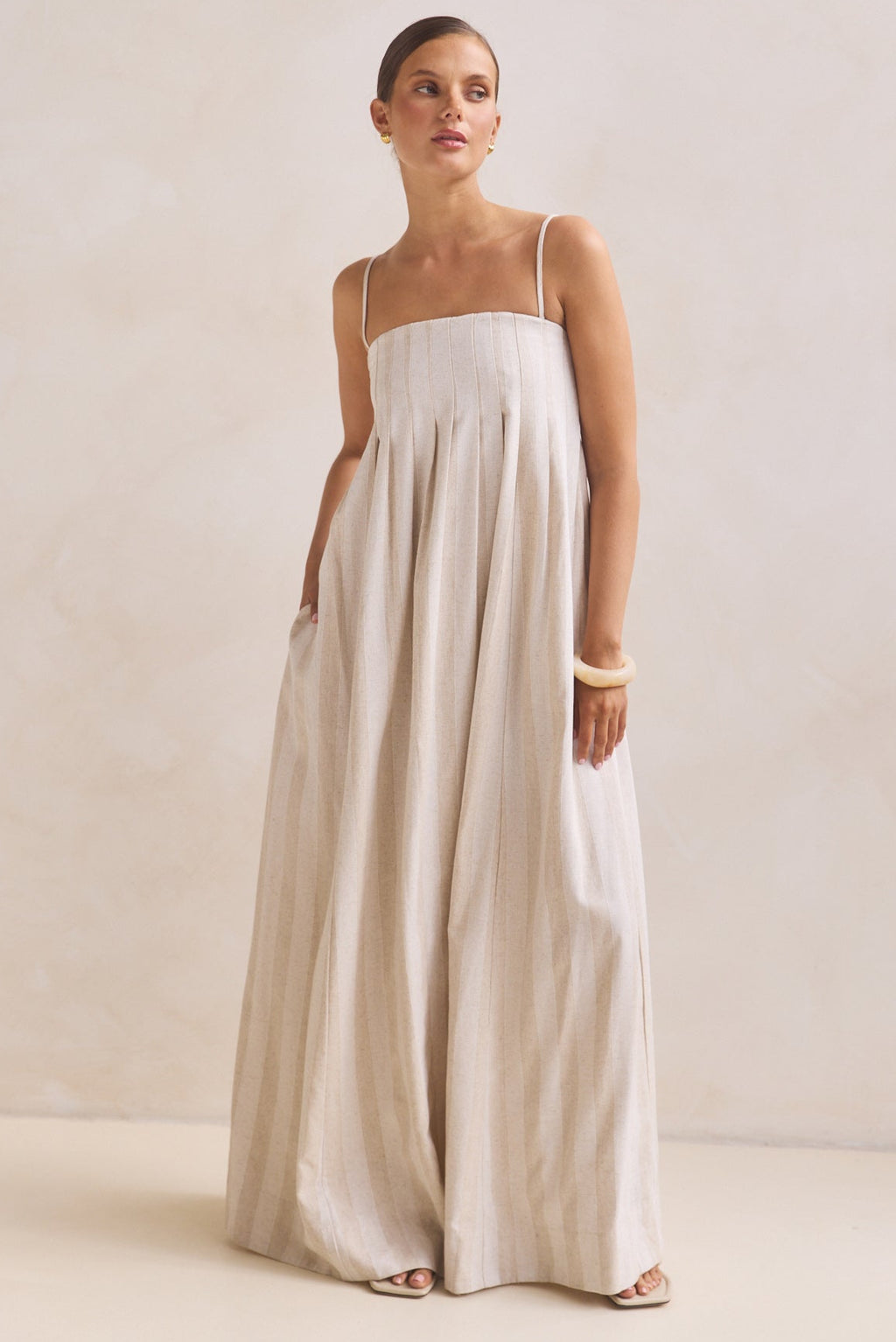 Ariana Maxi Dress (Beige)