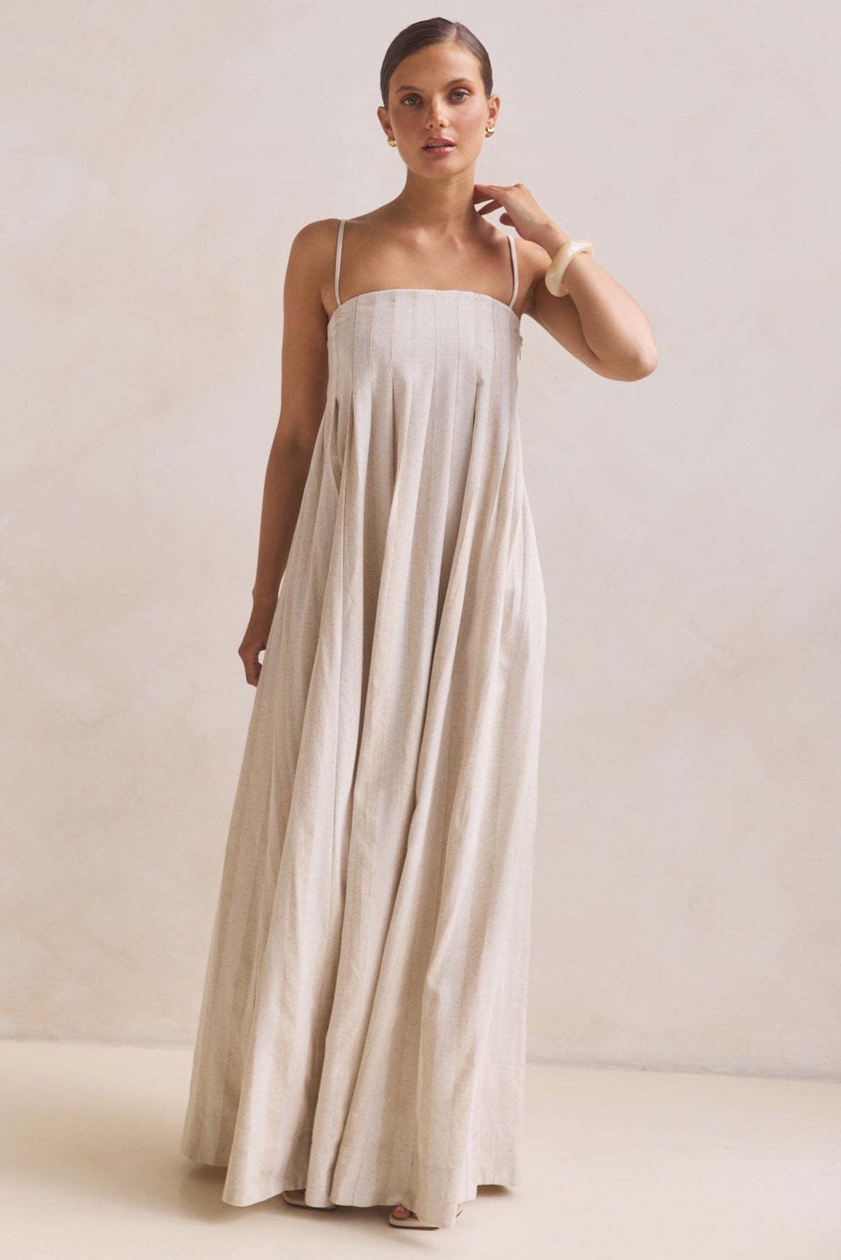 Ariana Maxi Dress (Beige)