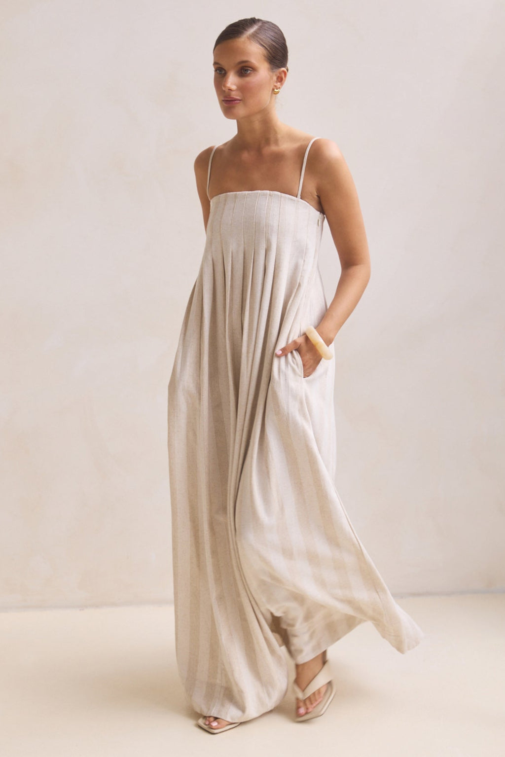 Ariana Maxi Dress (Beige)