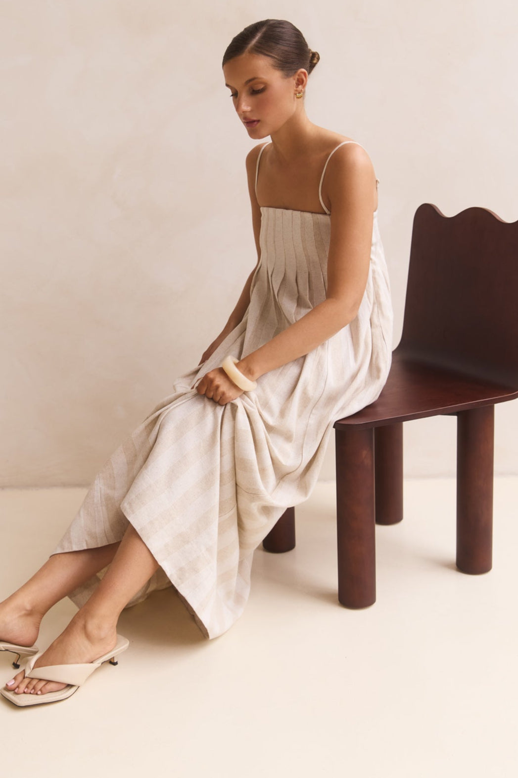 Ariana Maxi Dress (Beige)