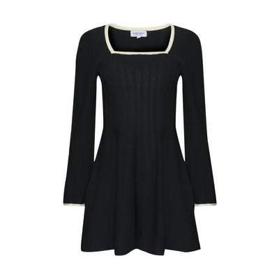 Zeno Knit Mini Dress (Black)