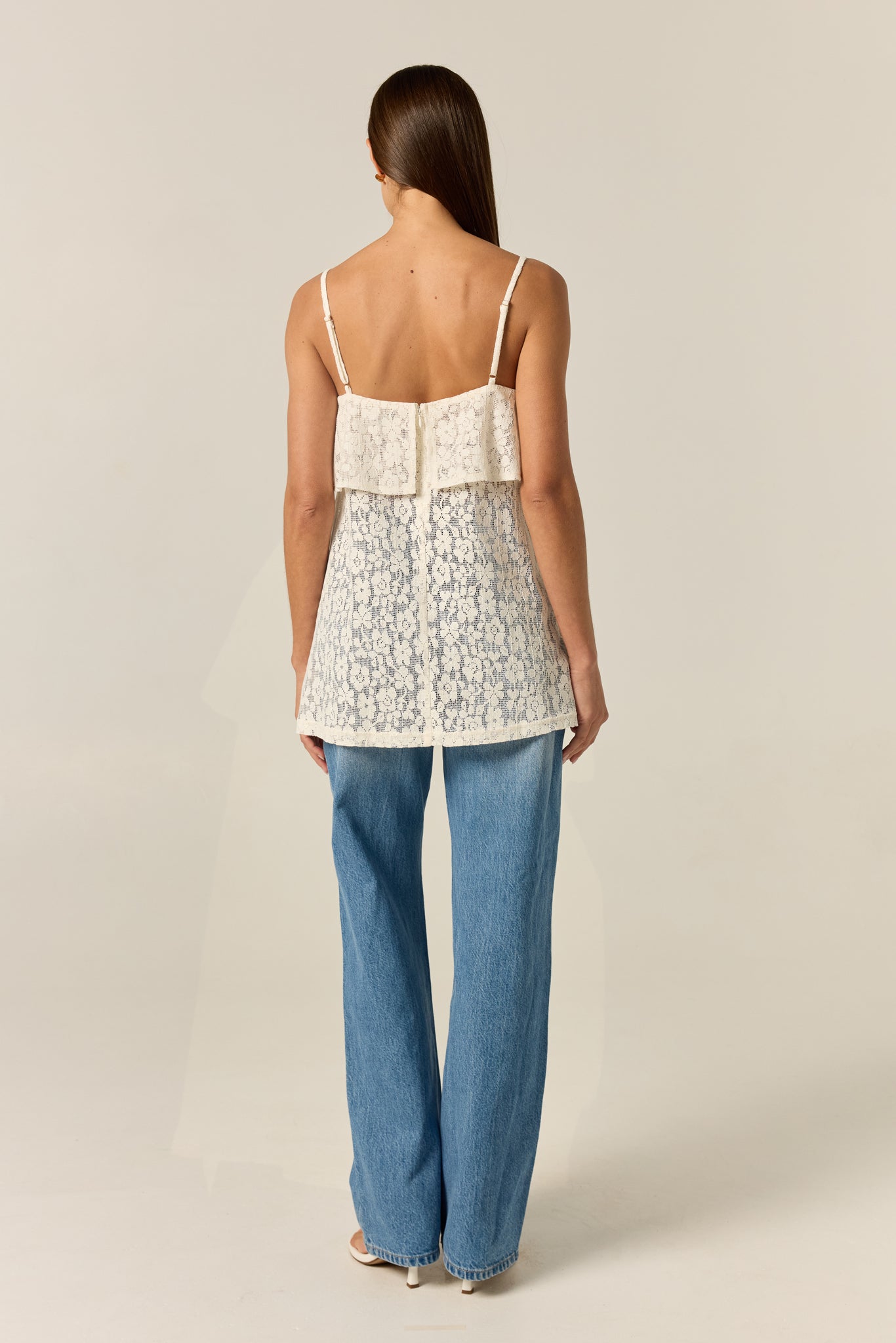 Cora Lace Cami Top (Cream)