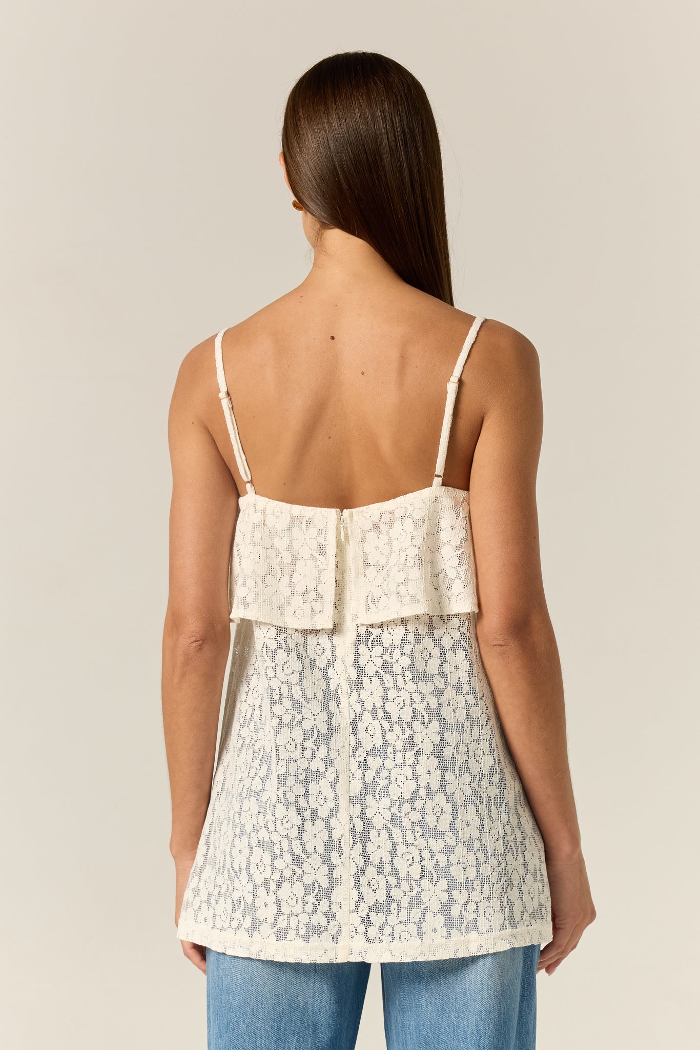 Cora Lace Cami Top (Cream)