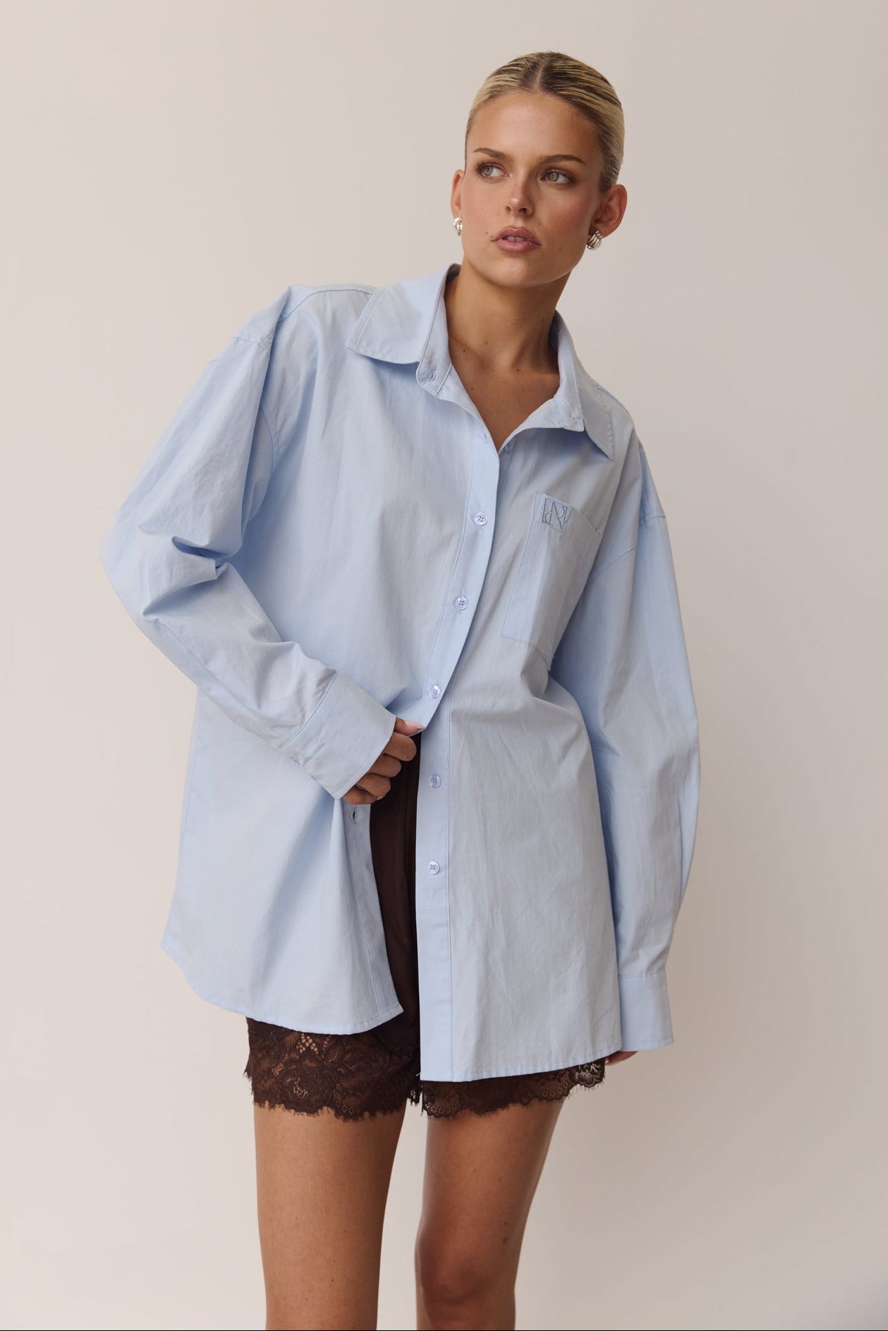 Odette Signature Shirt (Powder Blue)