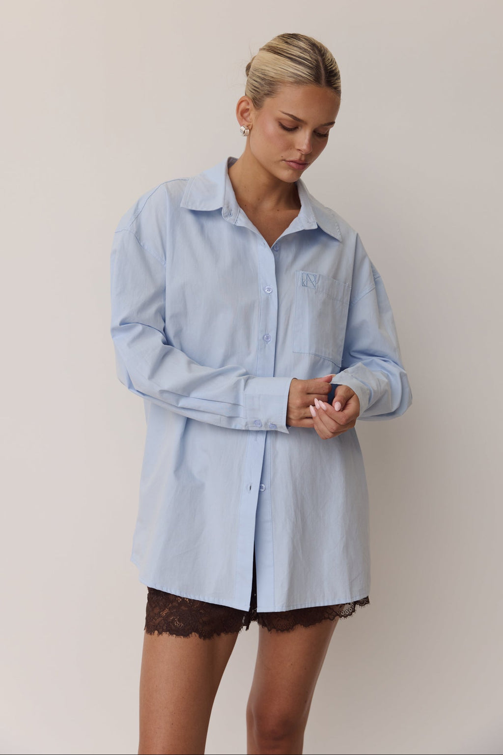 Odette Signature Shirt (Powder Blue)