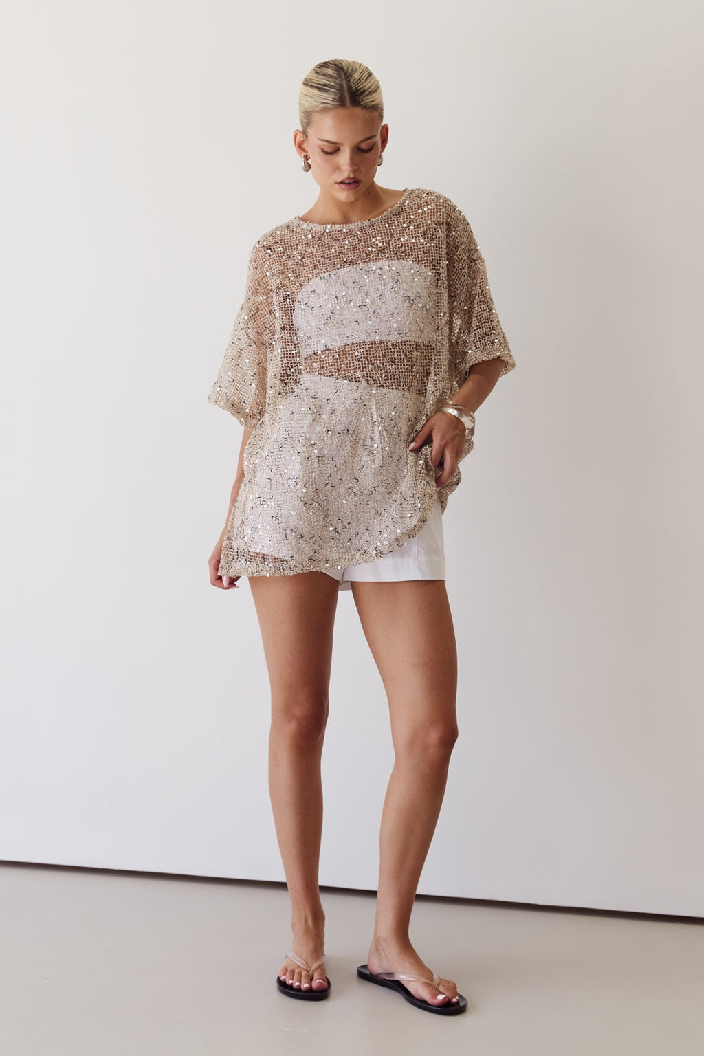 Edela Sequin Tee (Beige)