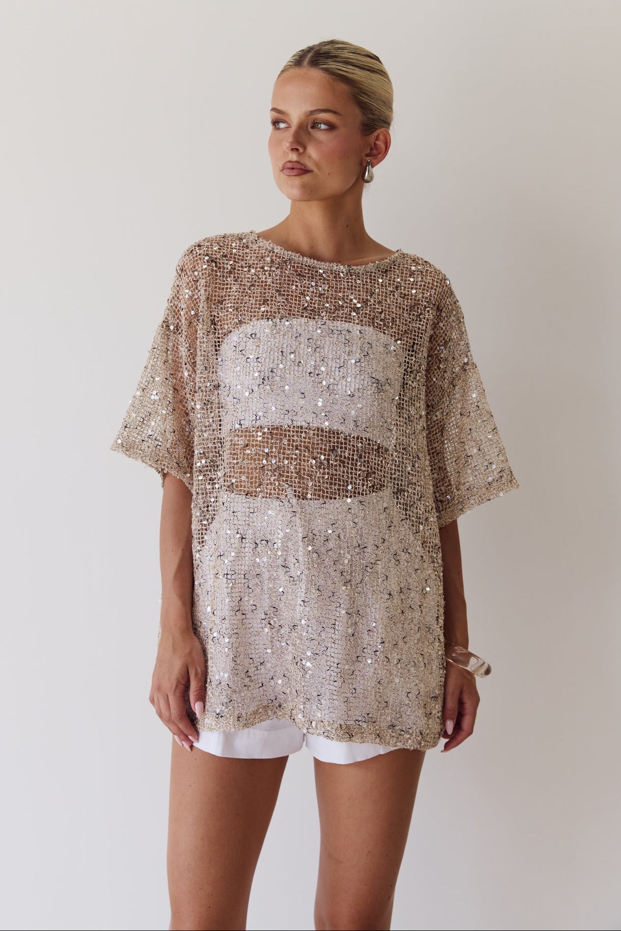 Edela Sequin Tee (Beige)