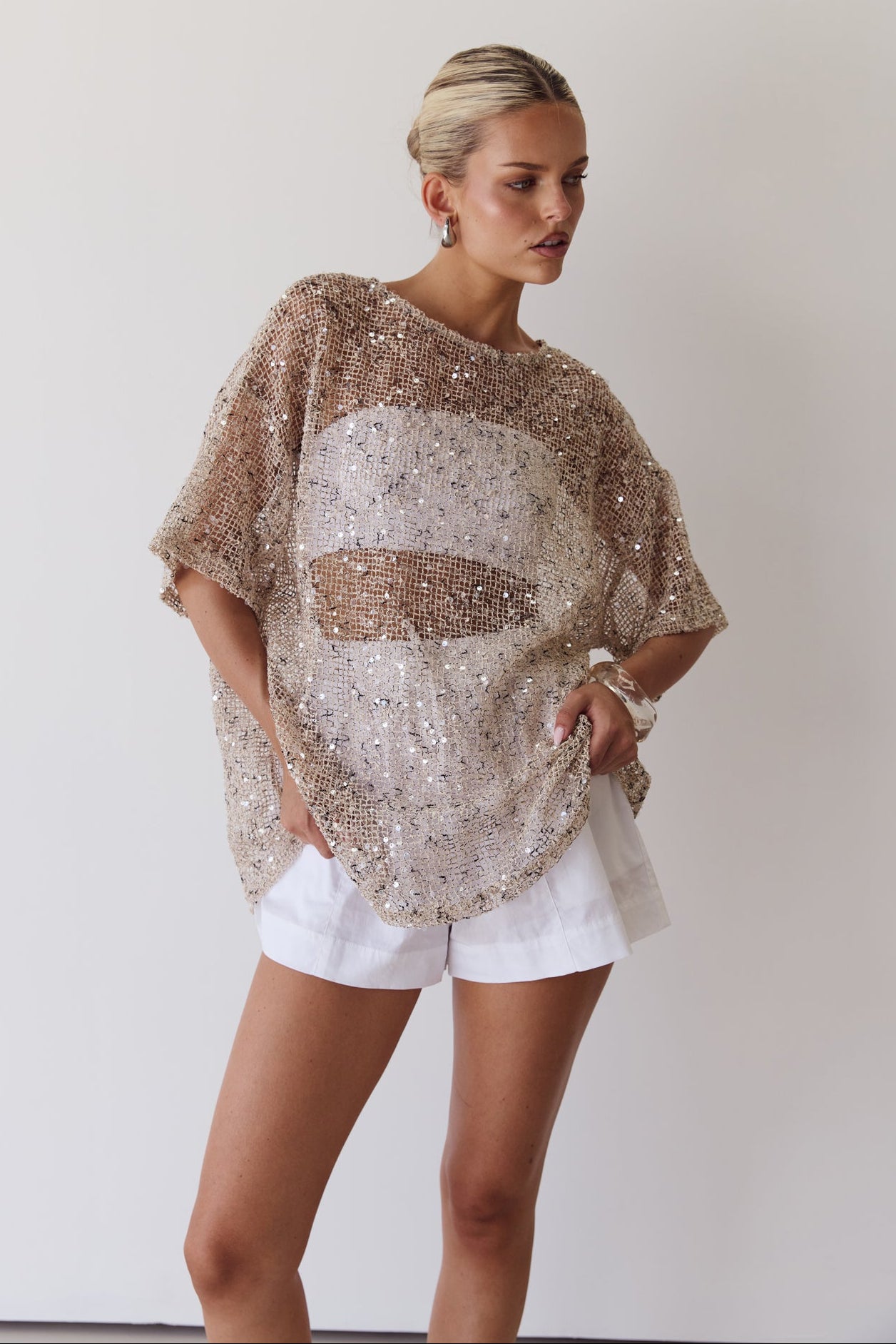 Edela Sequin Tee (Beige)