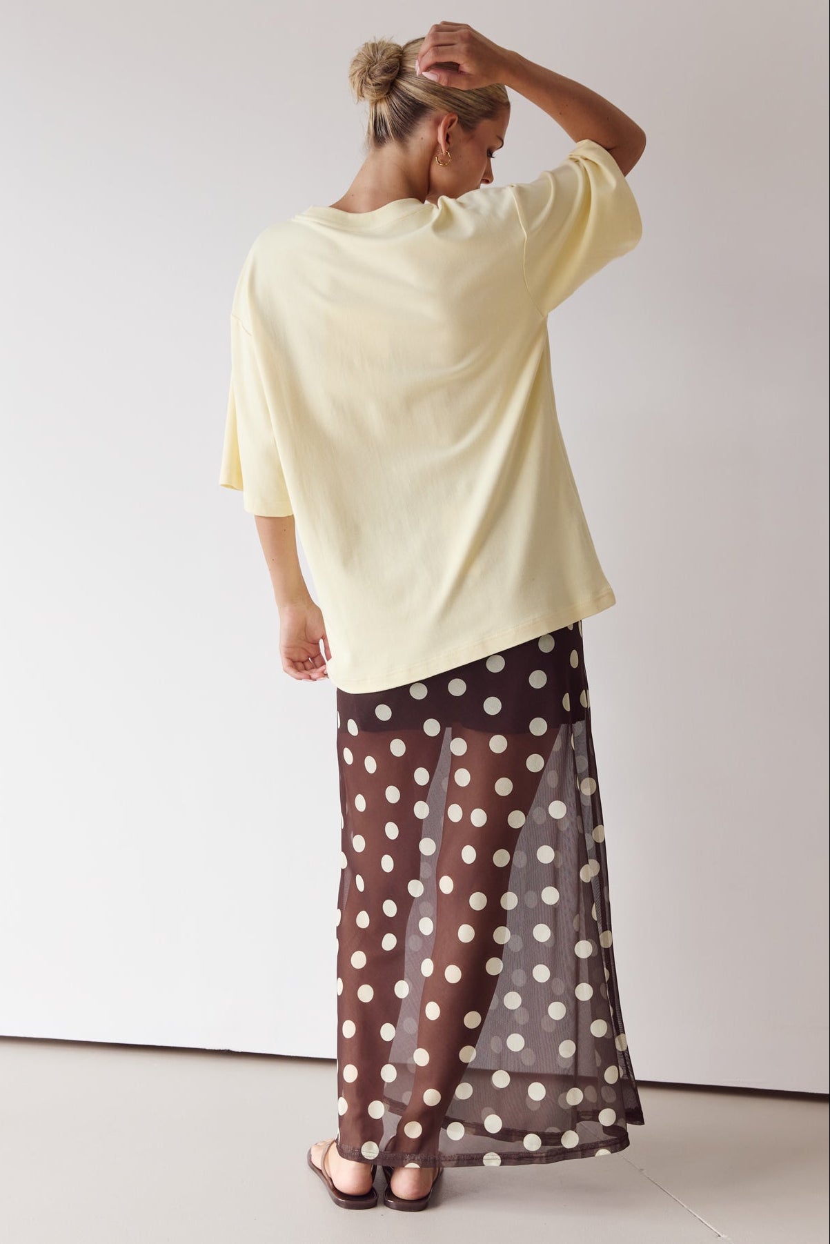 Leni Maxi Skirt (Chocolate/Butter)