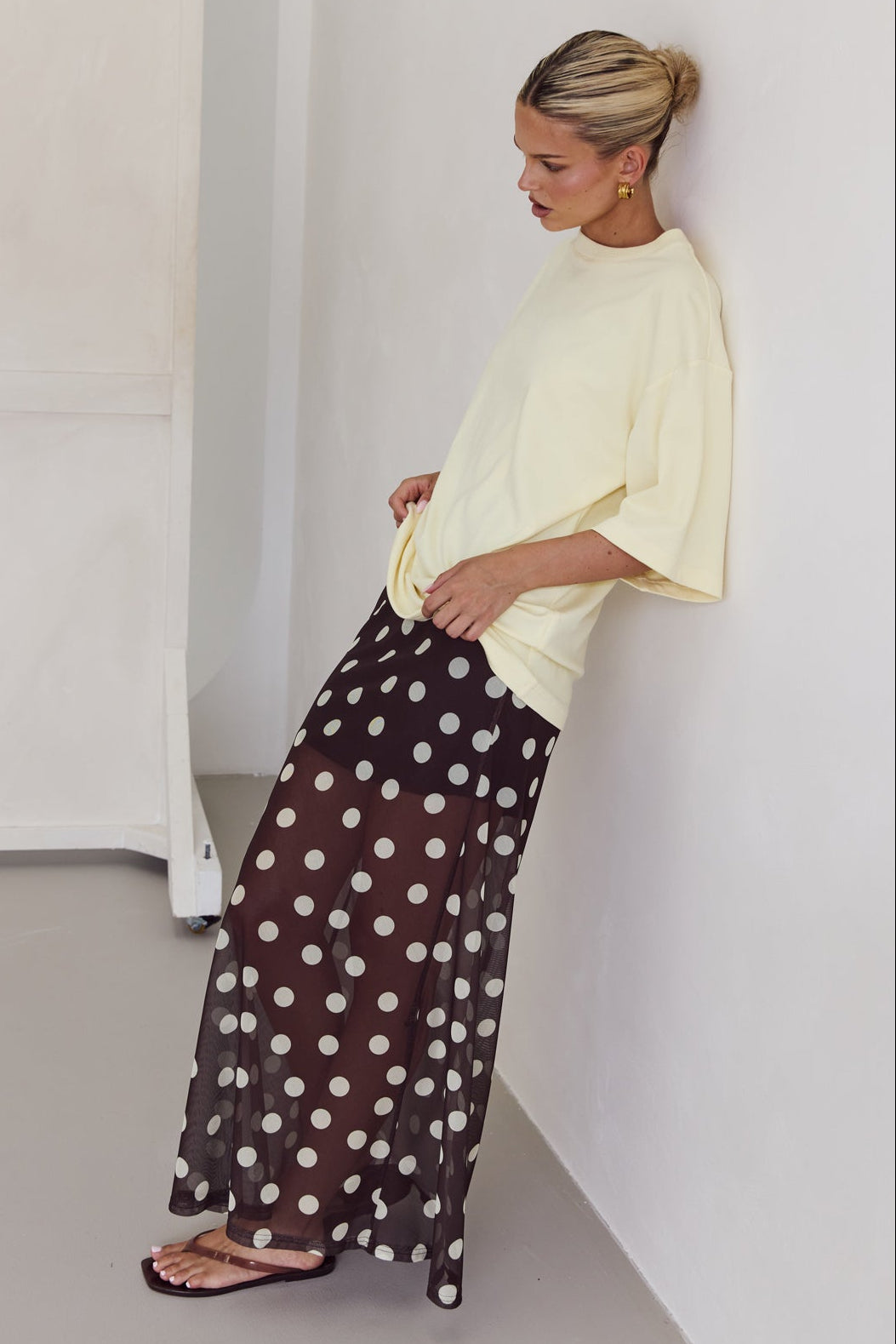 Leni Maxi Skirt (Chocolate/Butter)