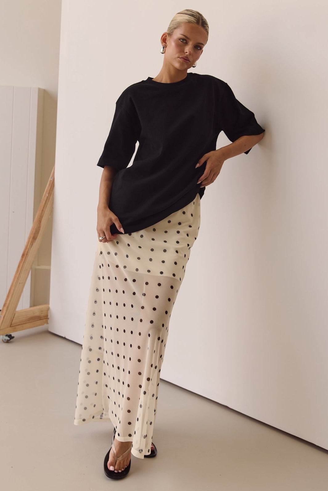 Leni Maxi Skirt (Cream)