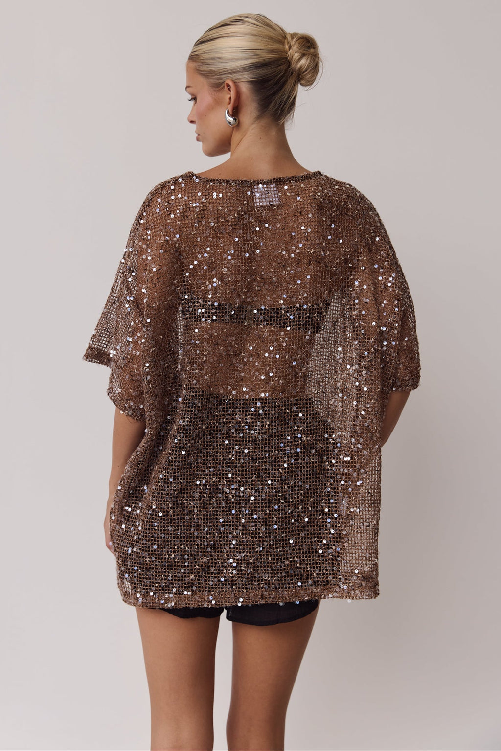 Edela Sequin Tee (Chocolate)