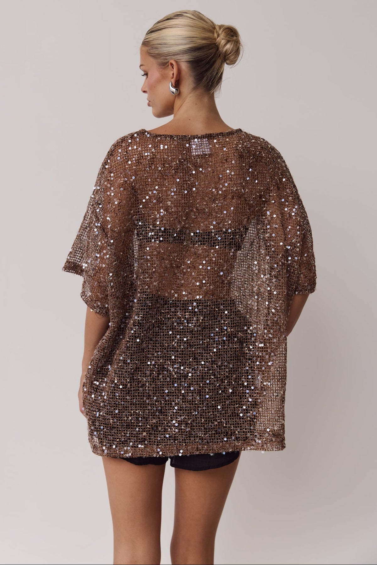 Edela Sequin Tee (Chocolate)
