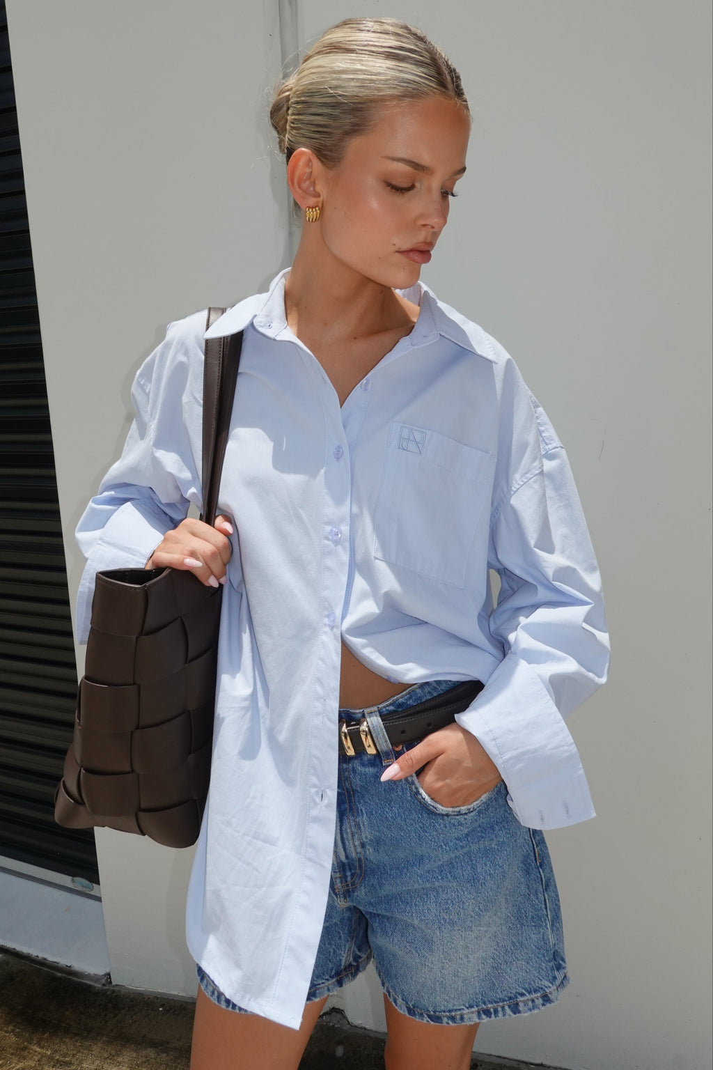 Odette Signature Shirt (Powder Blue)