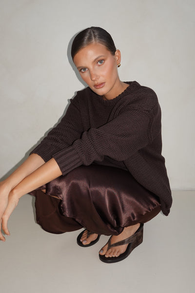 Willow Knit Jumper (Chocolate)
