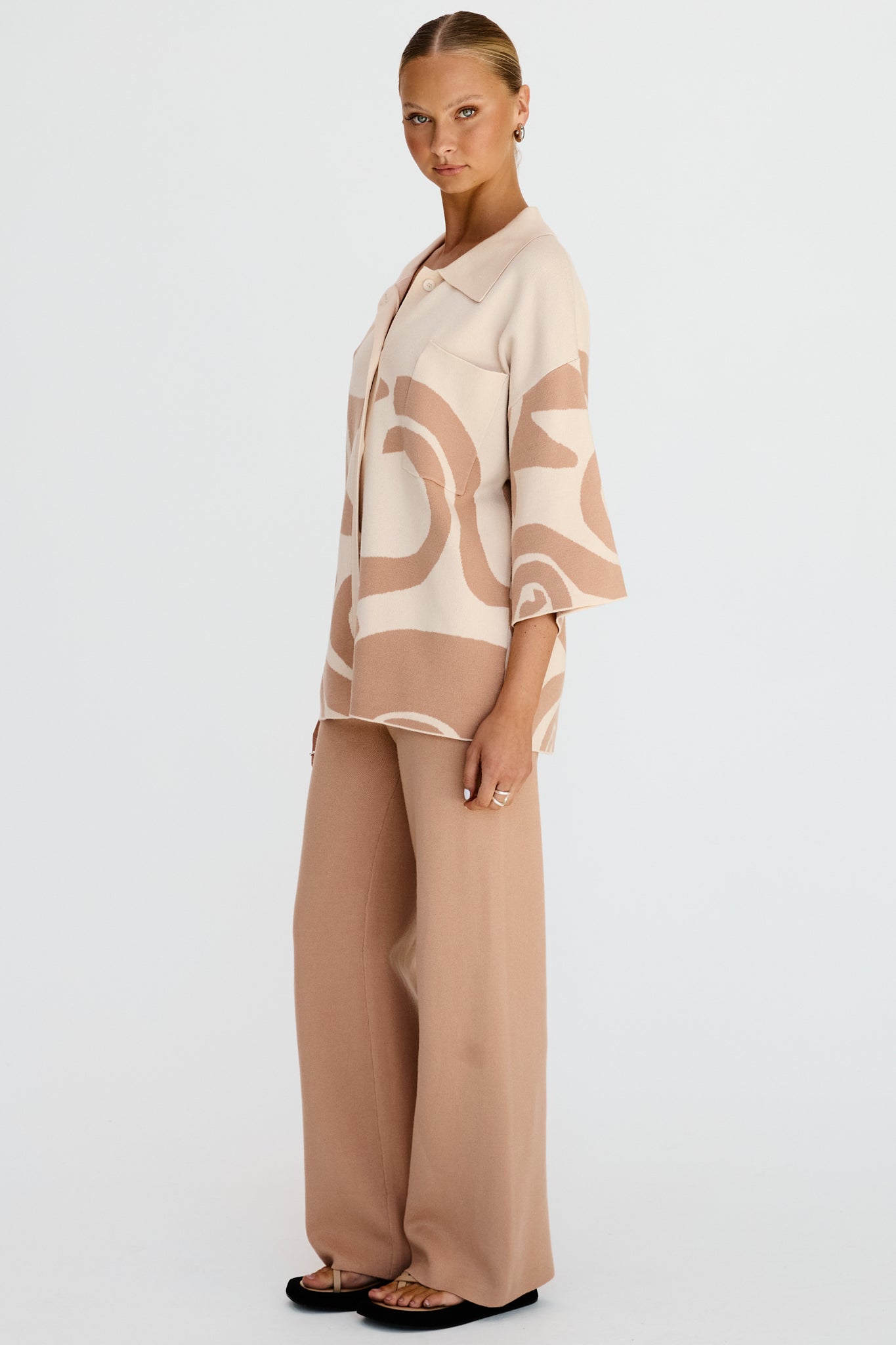 Delia Knit Pant (Beige)