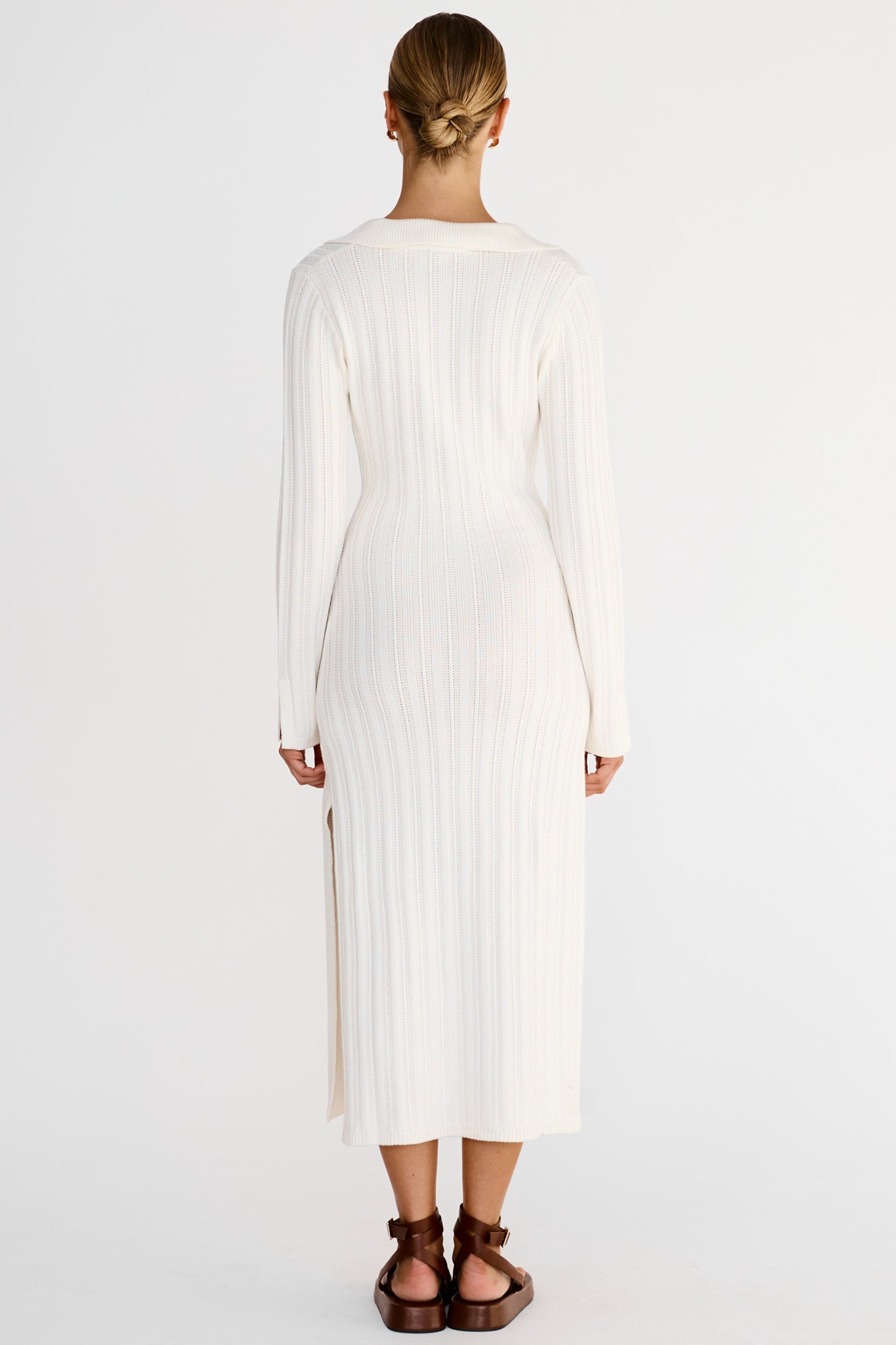 Miller Knit Midi Dress (White)