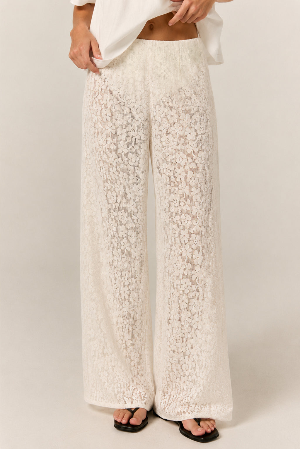 Cora Lace Pant (Cream)