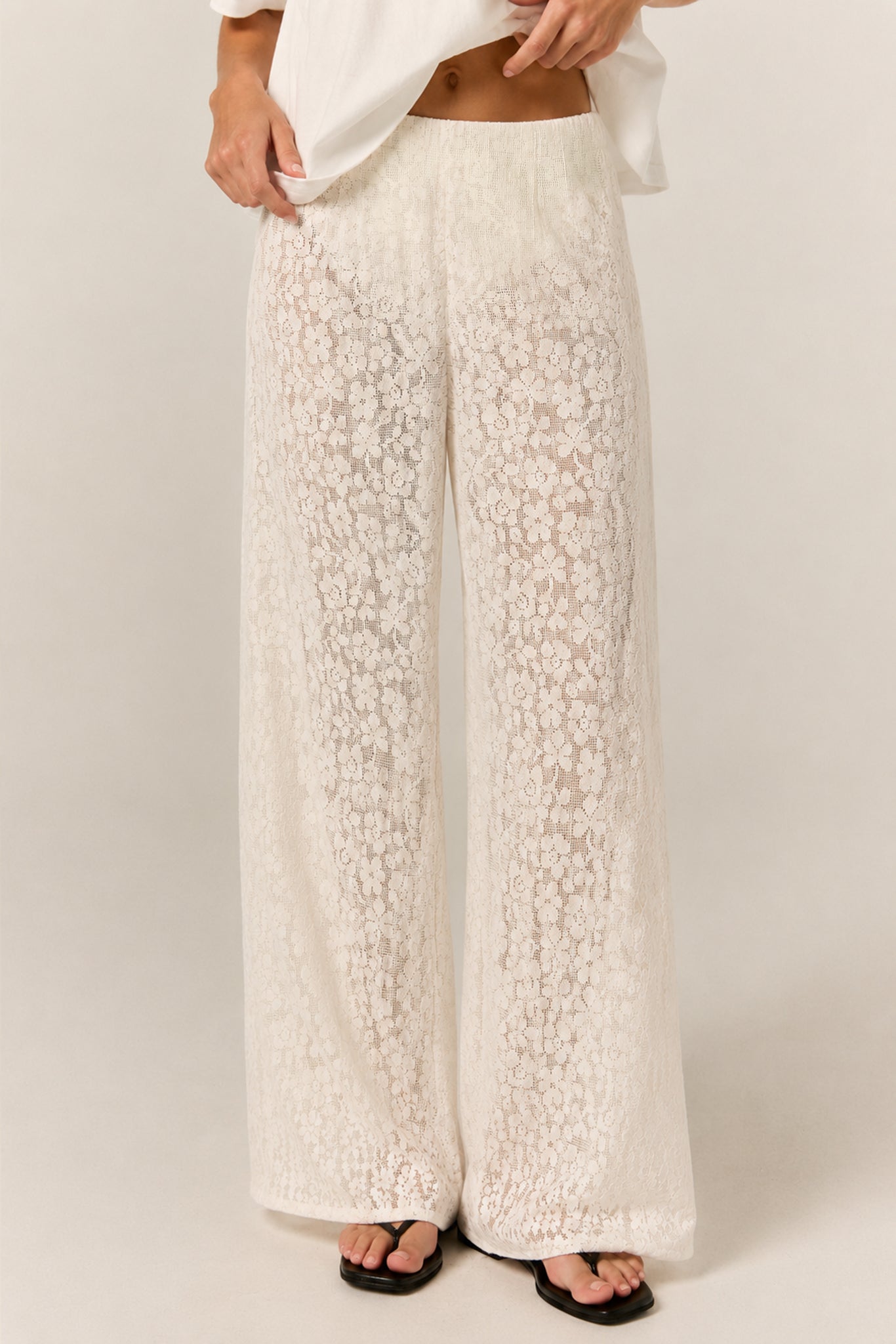 Cora Lace Pant (Cream)