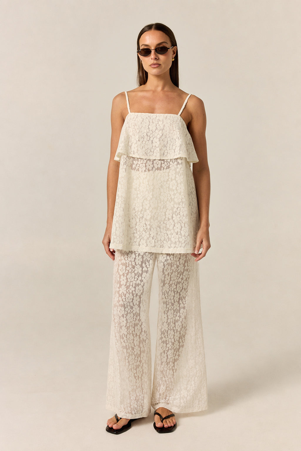 Cora Lace Pant (Cream)
