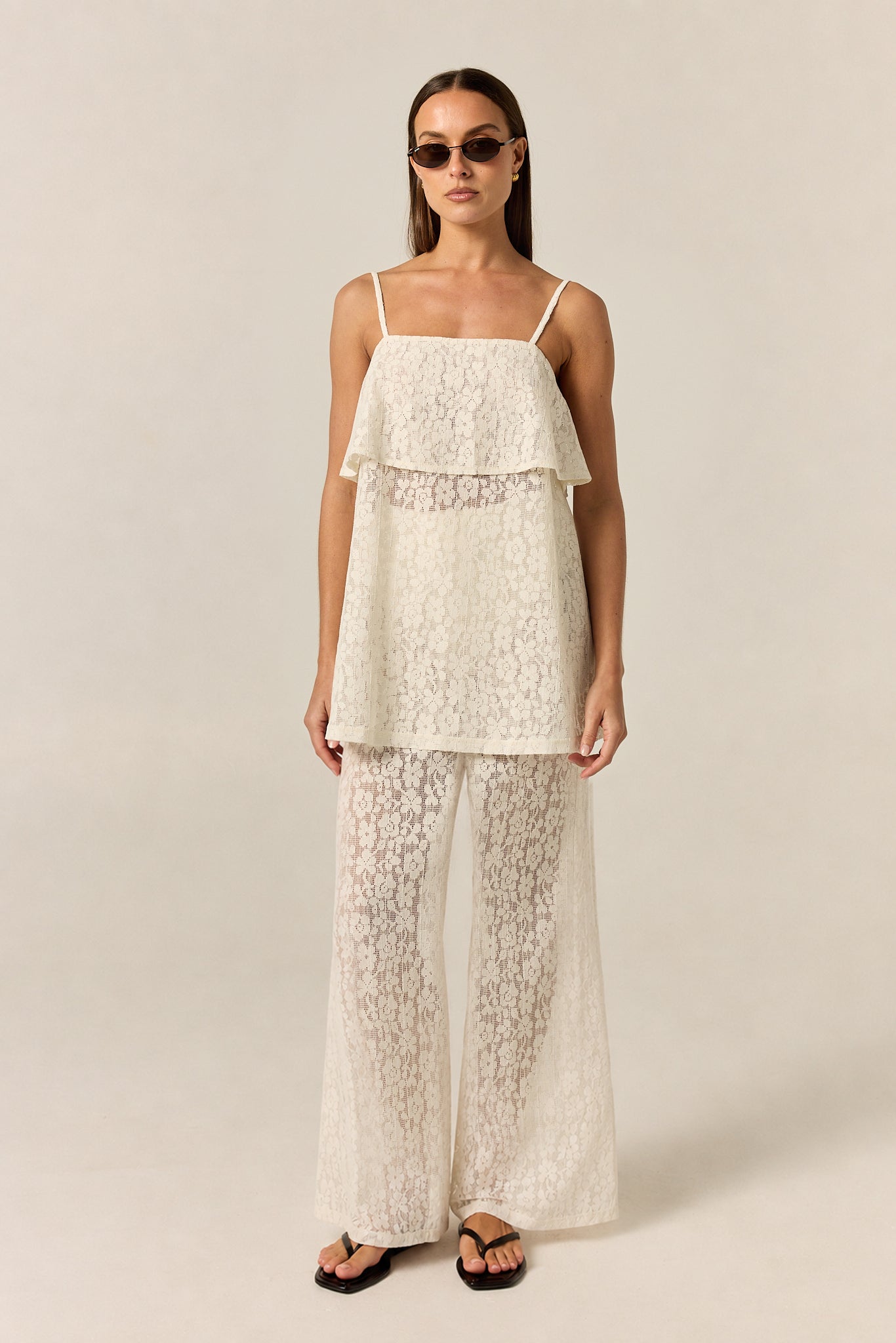 Cora Lace Pant (Cream)