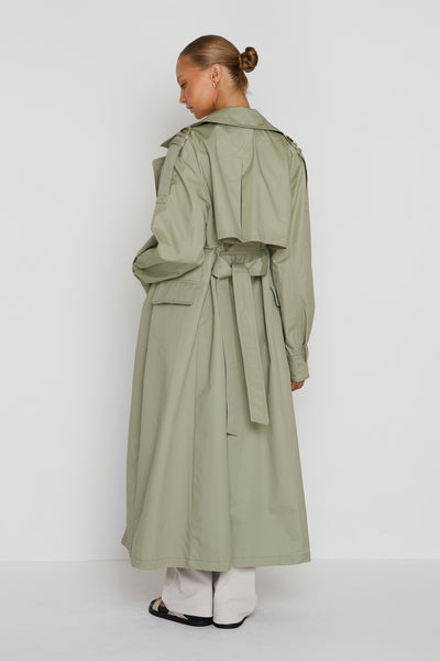 Diana Trench Coat (Sage)