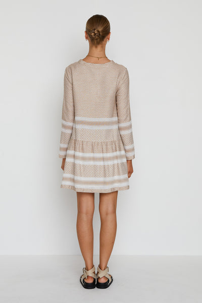 Chesney Mini Dress (Beige)