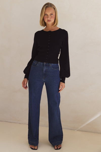 Misty Knit Cardigan (Black)