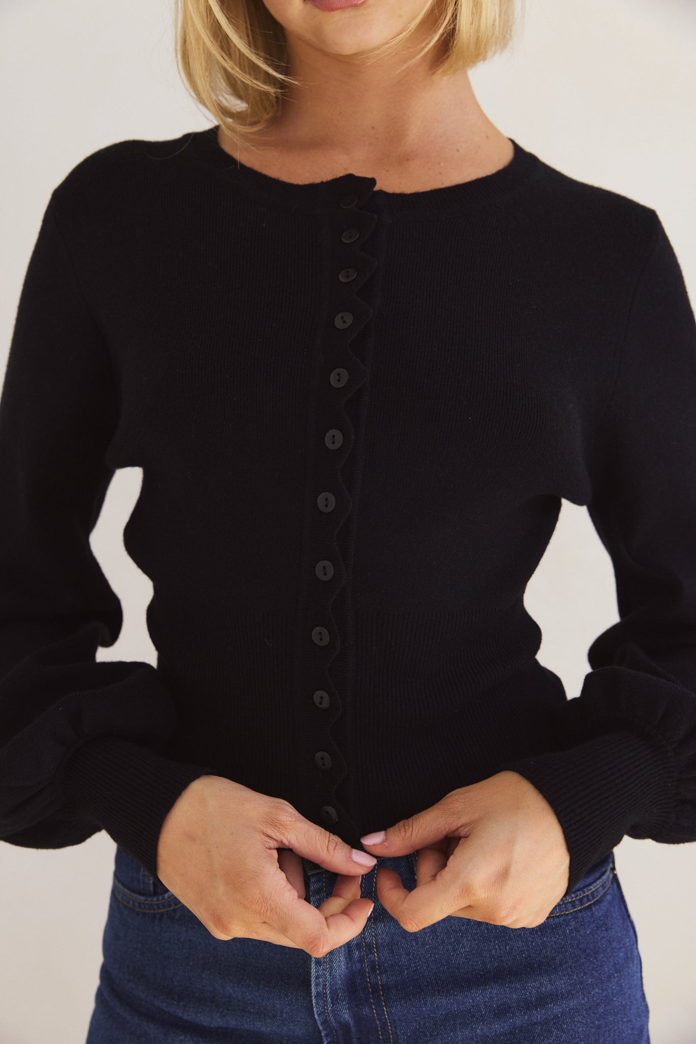 Misty Knit Cardigan (Black)