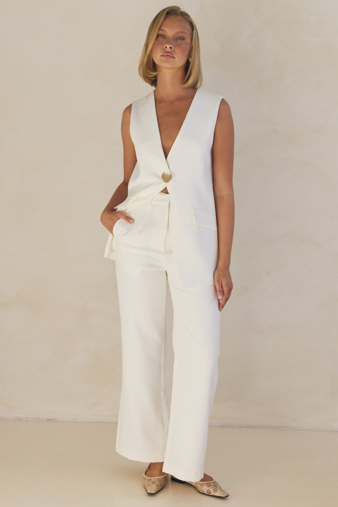 Sophia Pant in White Sophia Pant in White