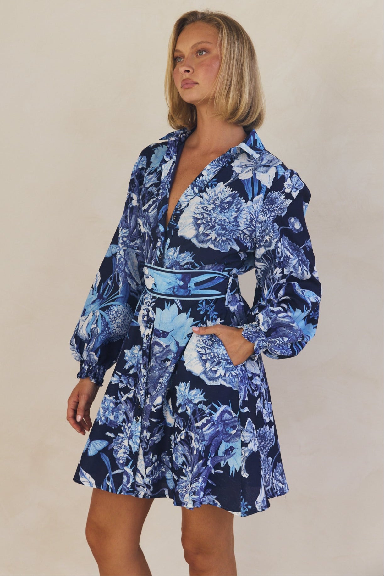 Azure Mini Dress (Navy)