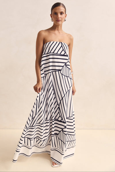 Siena Maxi Dress (Black/White)