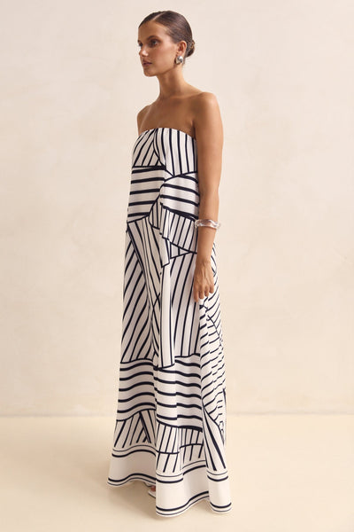 Siena Maxi Dress (Black/White)