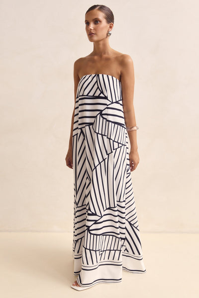 Siena Maxi Dress (Black/White)