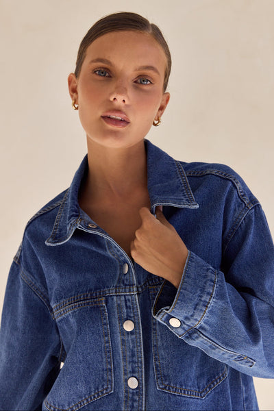 Indigo Denim Shirt (Blue)