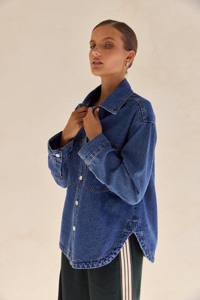 Indigo Denim Shirt (Blue)