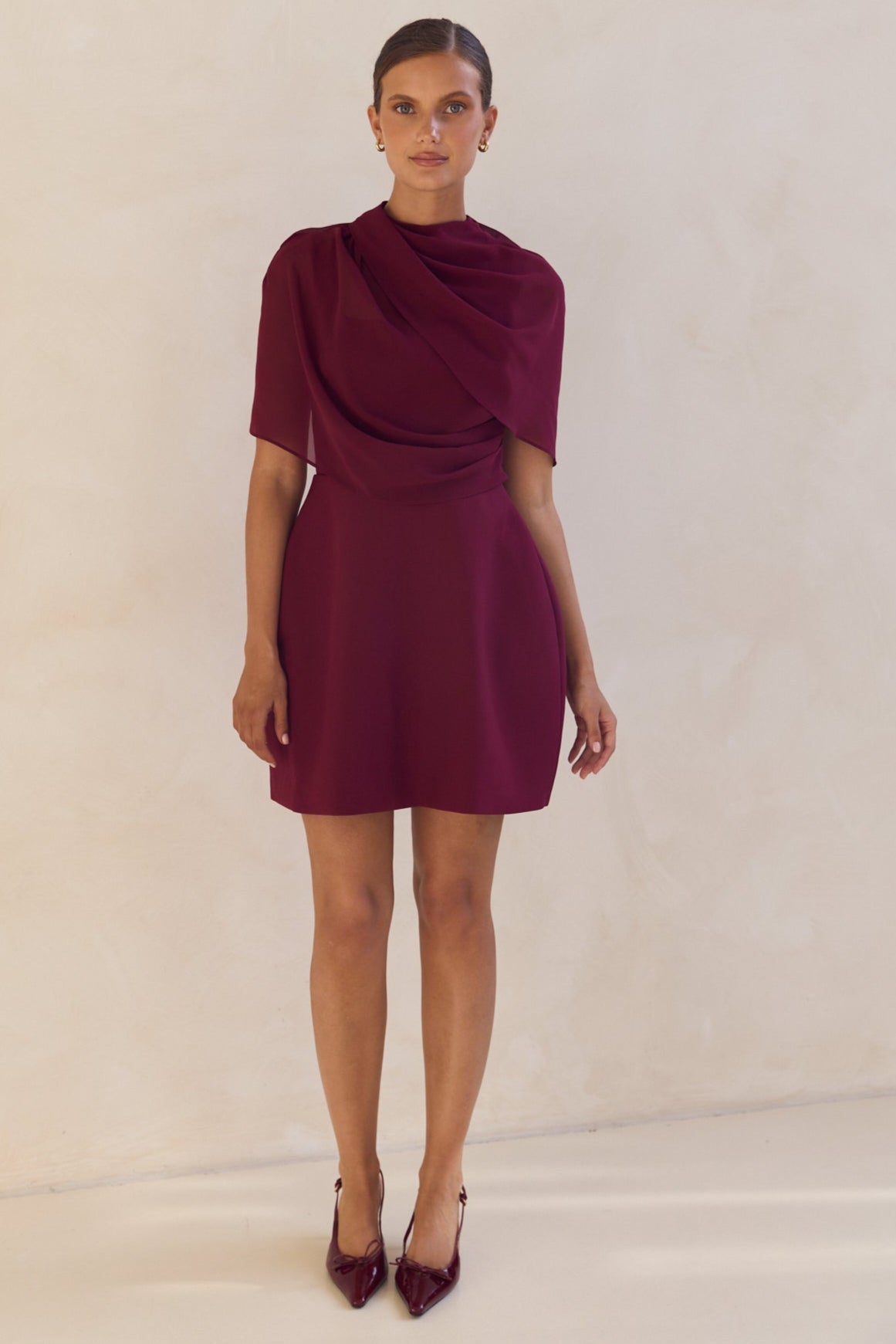 Pixie Mini Dress (Wine)