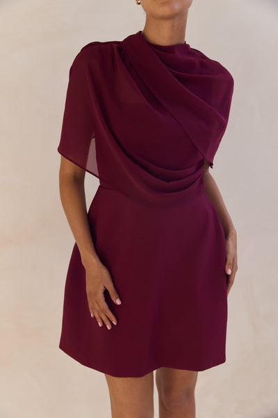 Pixie Mini Dress (Wine)
