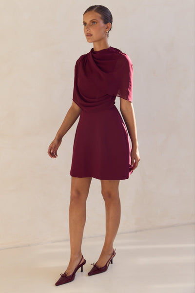 Pixie Mini Dress (Wine)