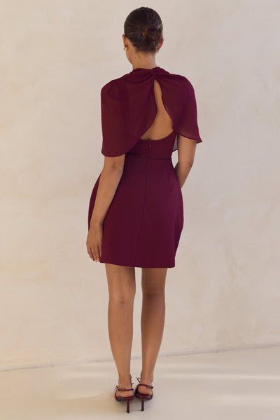 Pixie Mini Dress (Wine)