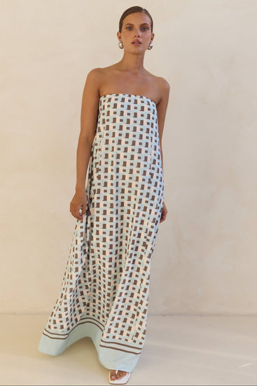 Siena Maxi Dress (Aqua)