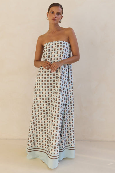 Siena Maxi Dress (Aqua)