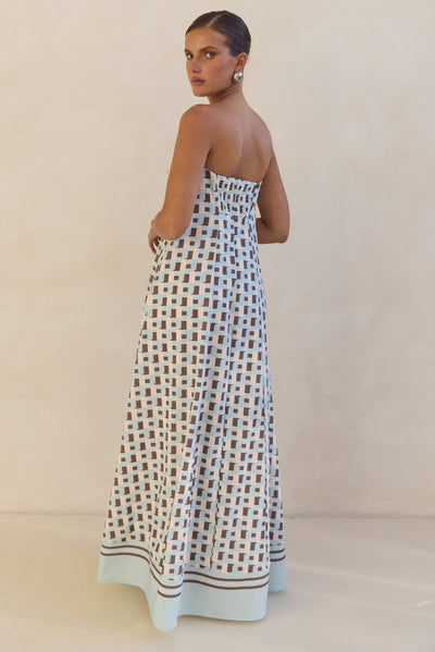 Siena Maxi Dress (Aqua)