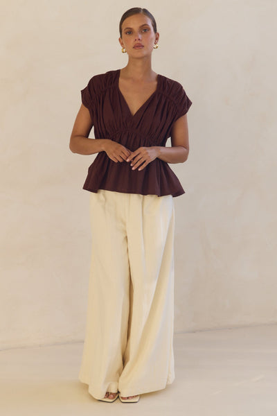 Benita Top (Chocolate)