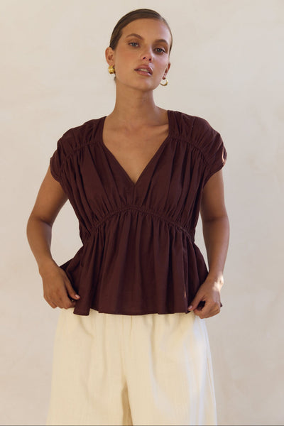 Benita Top (Chocolate)